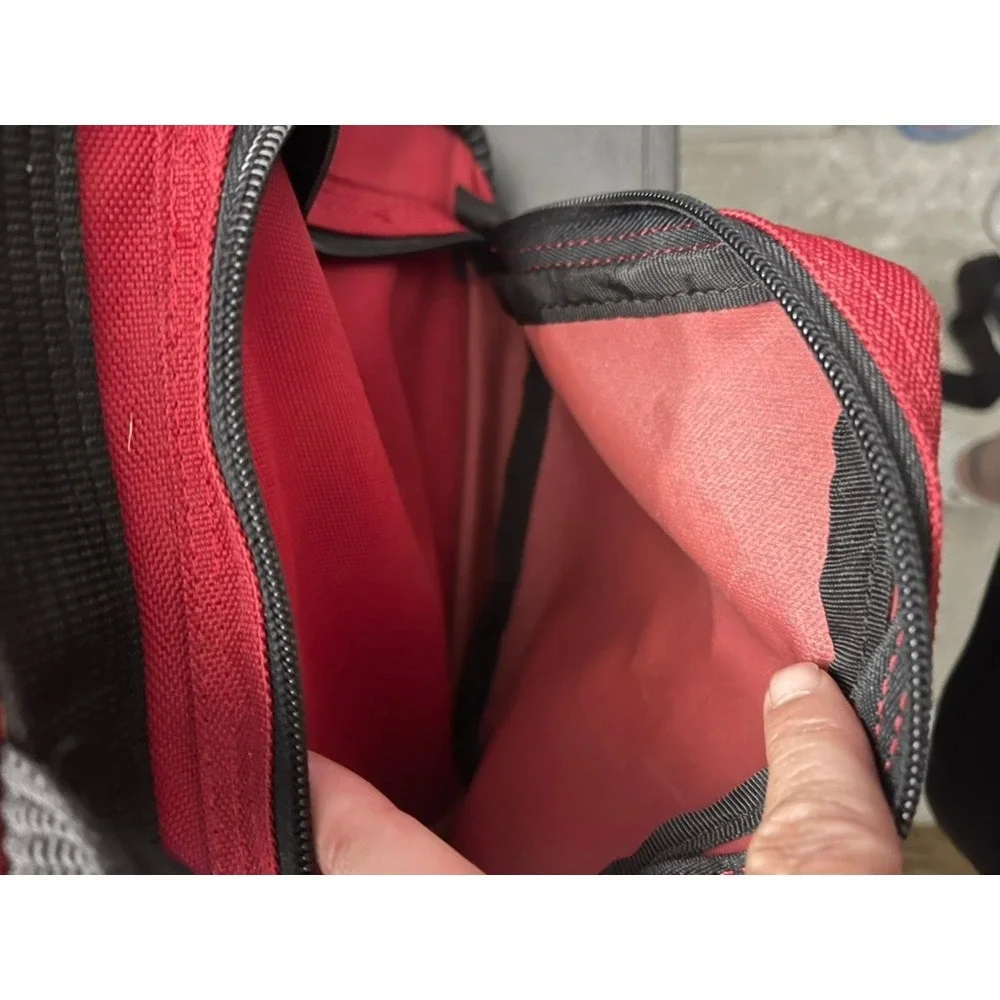 Olympia Sports Plus Red Rolling Duffel Bag Travel Luggage Retractable Handle